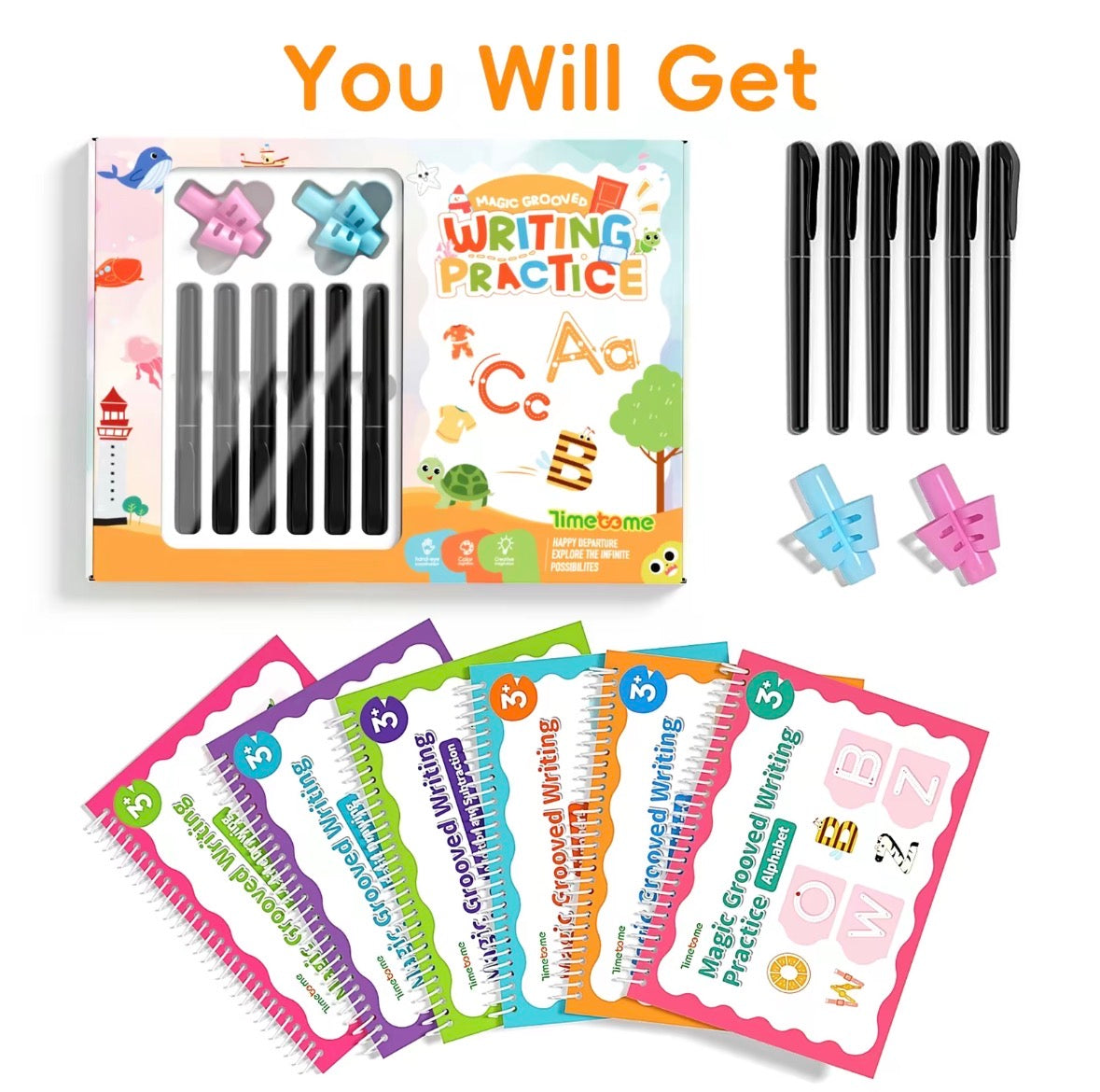 Reusable Grooved Handwriting Books Bundle